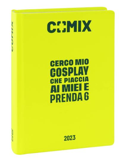 Agenda Comix 2023, 16 Mesi, Mignon Plus, Yellow Fluo - 9 x 12,5 cm