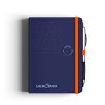 Agenda Smemoranda giornaliera 2023, 12 mesi, blu - 11,20 x 16,40 cm