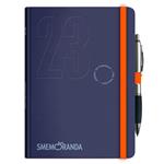 Agenda Smemoranda settimanale 2023, 12 mesi, blu - 16,80 x 24 cm