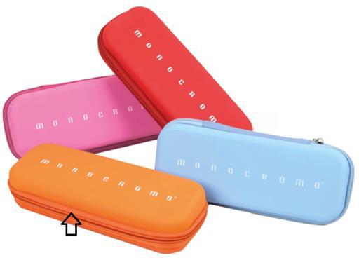 Astuccio Ovale Monocromo Silicone, Arancione - 22,8 x 8,7 cm