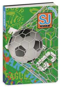 Cartoleria Diario 10 mesi, 2024-25 Datato Sj Gang Boy, pallone calcio sfondo verde Sj Gang
