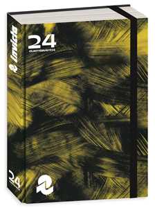 Cartoleria Diario Pocket 16 mesi, 2024-25, Invicta, nero-giallo pennellate Invicta