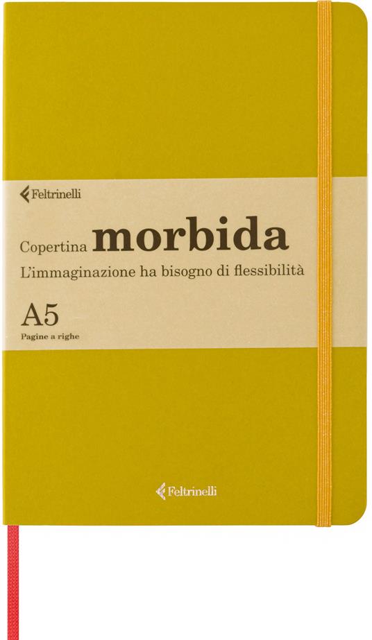 Taccuino Feltrinelli A5, a righe, copertina morbida, chartreuse, giallo, verde - 14,8 x 21 cm