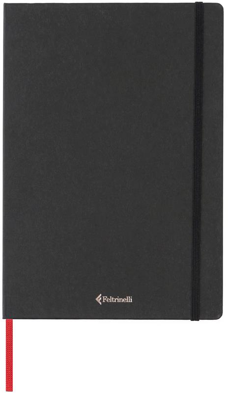 Taccuino Feltrinelli A5, a righe, copertina rigida, nero - 14,8 x 21 cm - 2
