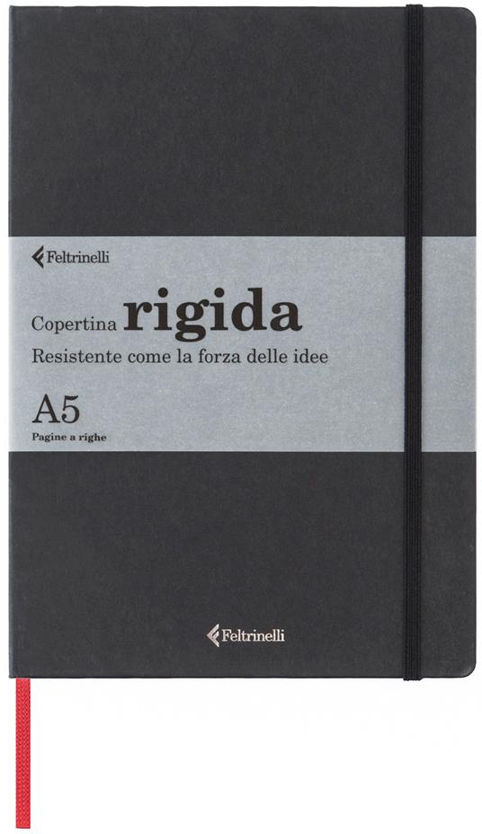 Taccuino Feltrinelli A5, a righe, copertina rigida, nero - 14,8 x 21 cm -  Feltrinelli - Cartoleria e scuola