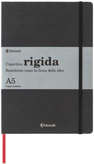 Taccuino Feltrinelli A5, a pagine bianche, copertina rigida, nero - 14,8 x 21 cm