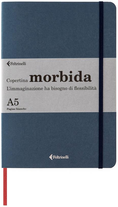 Taccuino Feltrinelli A5, a pagine bianche, copertina morbida, blu - 14,8 x 21 cm