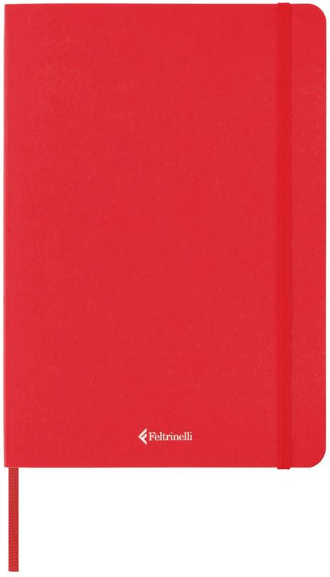 Taccuino Feltrinelli A5, a pagine bianche, copertina morbida, rosso - 14,8 x 21 cm - 2