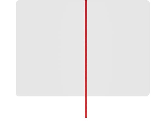 Taccuino Feltrinelli A5, a pagine bianche, copertina morbida, rosso - 14,8 x 21 cm - 6