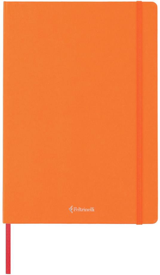 Taccuino Feltrinelli A5, a pagine bianche, copertina rigida, arancione - 14,8 x 21 cm - 2