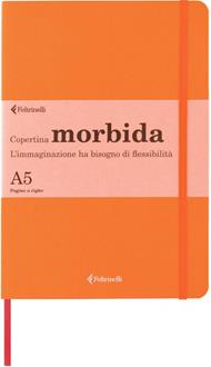 Taccuino Feltrinelli A5, a righe, copertina morbida, arancione - 14,8 x 21 cm