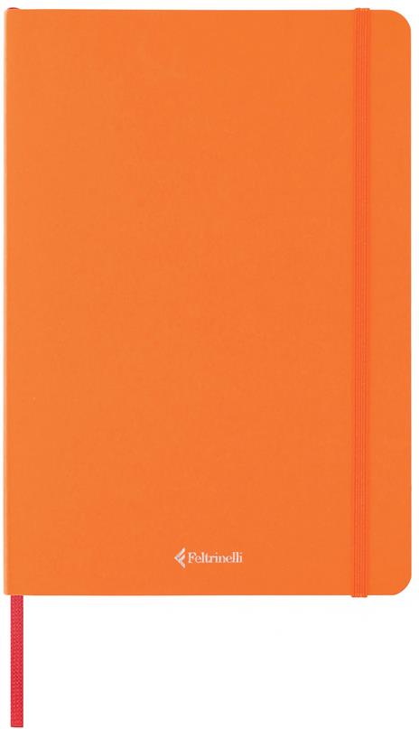 Taccuino Feltrinelli A5, a righe, copertina morbida, arancione - 14,8 x 21 cm - 2