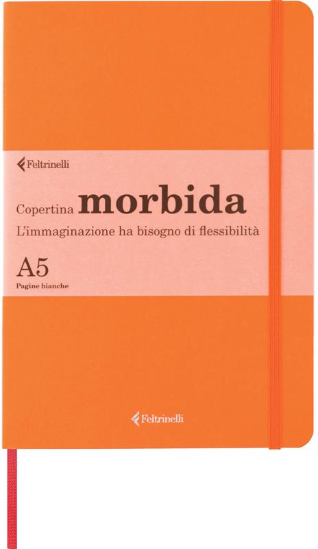Taccuino Feltrinelli A5, a pagine bianche, copertina morbida, arancione -  14,8 x 21 cm - Feltrinelli - Cartoleria e scuola