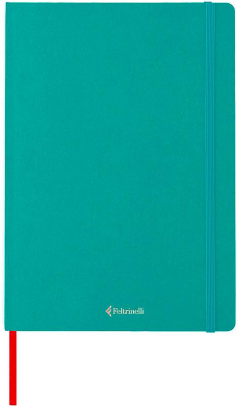 Taccuino Feltrinelli A5, a pagine bianche, copertina rigida, verde ottanio - 14,8 x 21 cm - 3