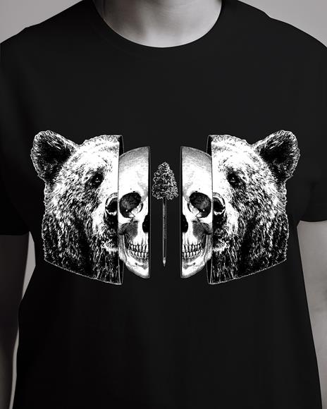 T-Shirt Otto d'Ambra x Feltrinelli -  Orso / Into you - tg. L - nera - 4