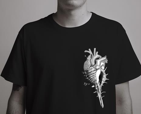 T-Shirt Otto d'Ambra x Feltrinelli -  Cuore Conchiglia / Sea Love - tg. S - nera - 5