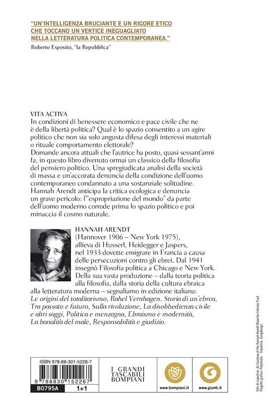  Vita activa. La condizione umana -  Hannah Arendt - 2