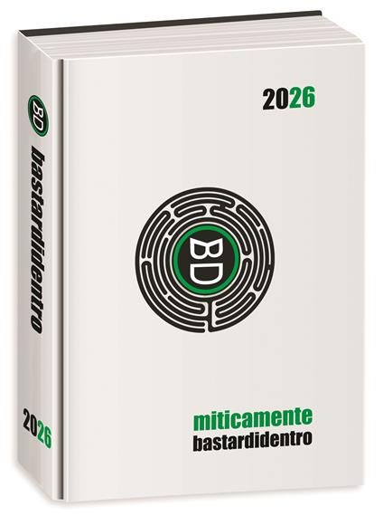 Diario 16 mesi 2025-26, Classic Bastardidentro Agenda Miticamente, 13,6 x 18,3 cm - Bianco