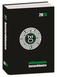 Diario 16 mesi 2025-26, Classic Bastardidentro Agenda Miticamente, 13,6 x 18,3 cm - Nero