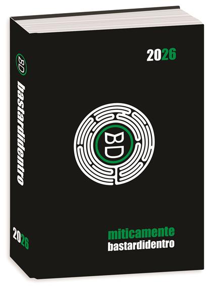 Diario Pocket 16 mesi 2025-26, Classic Bastardidentro Agenda Miticamente, 11,5 x 15,9 cm - Nero
