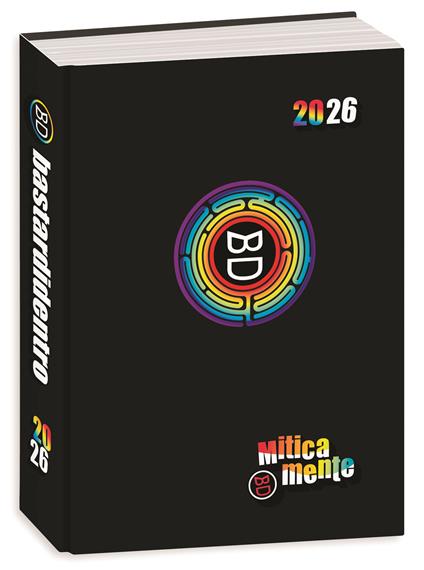 Diario 16 mesi 2025-26, Color New Bastardidentro Agenda Miticamente, 13,6 x 18,3 cm - Nero