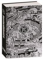 Diario 16 mesi 2025/26, Gold & Silver Bastardidentro Agenda Miticamente, 13,6 x 18,3 cm - Argento