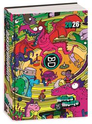 Diario 16 mesi 2025-26, Special Bastardidentro Agenda Miticamente, 13,6 x 18,3 cm - Drago viola