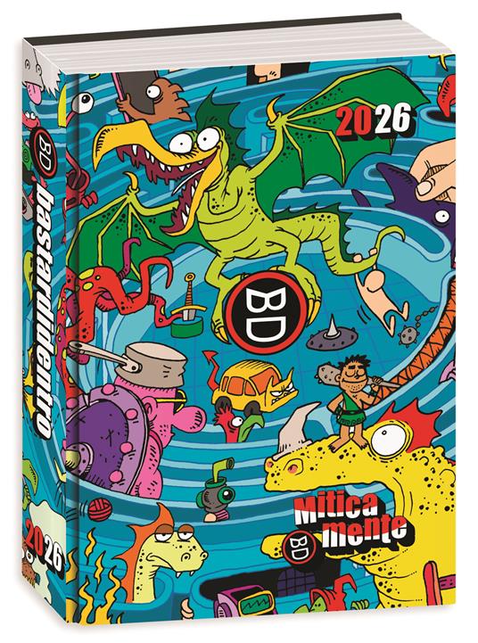 Diario 16 mesi 2025-26, Special Bastardidentro Agenda Miticamente, 13,6 x 18,3 cm - Drago verde