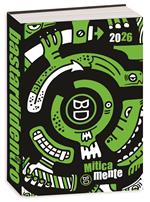 Diario 16 mesi 2025/26, Superspecial Fluo Bastardidentro Agenda, 13,6 x 18,3 cm - Verde