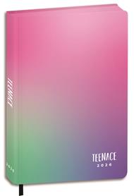 Diario 12 mesi 2025-26, R Special Pu Teenace Diari, 13,6 x 18,3 cm - Rosa, verde