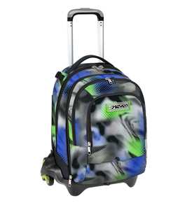 Cartoleria Zaino Trolley Jack -3Wd+ Detach Seven Write Down, 40 x 51 x 36 cm - Nero Seven