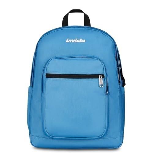 Zaino Jelek Plain Grs Invicta Backpack, Azzurro - 32 x 43 x 25 cm