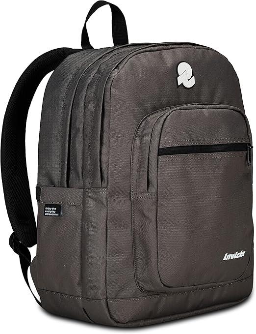 Zaino Jelek Plain Grs Invicta Backpack, Grigio - 32 x 43 x 25 cm - 2