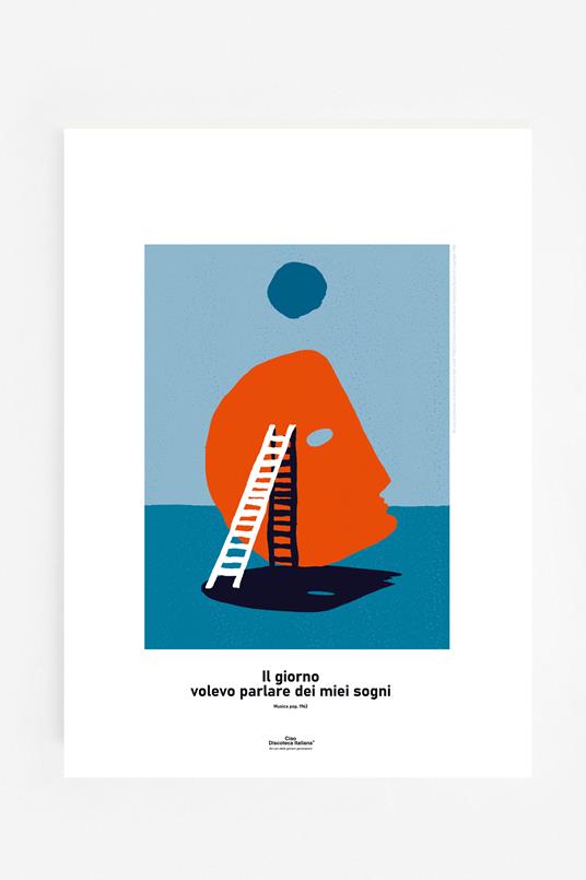Poster. Mi Sono Innamorato di Te (Il Giorno)  Luigi Tenco  - 35 x 50 cm