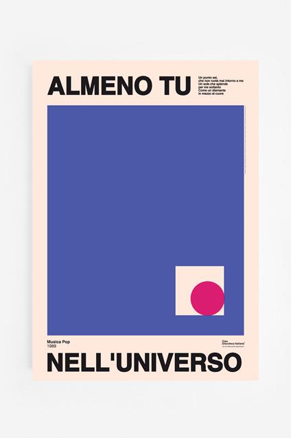 Poster. Almeno Tu NellUniverso  Mia Martini  - 50 x 70 cm