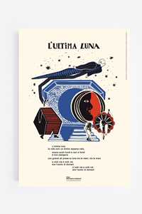 Idee regalo Poster. LUltima Luna  Lucio Dalla  - 35 x 50 cm Ciao. Discoteca Italiana