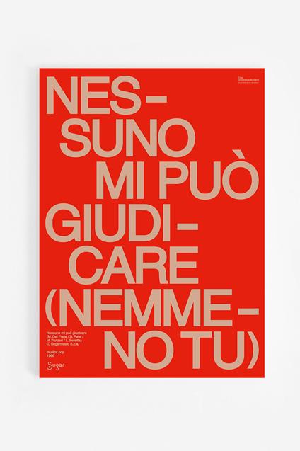 Poster. Nessuno Mi può Giudicare  Caterina Caselli  - A2 (42 x 59,4 cm)