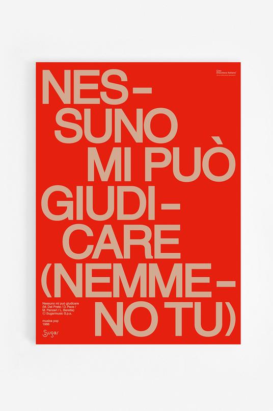 Poster. Nessuno Mi può Giudicare  Caterina Caselli  - A2 (42 x 59,4 cm)