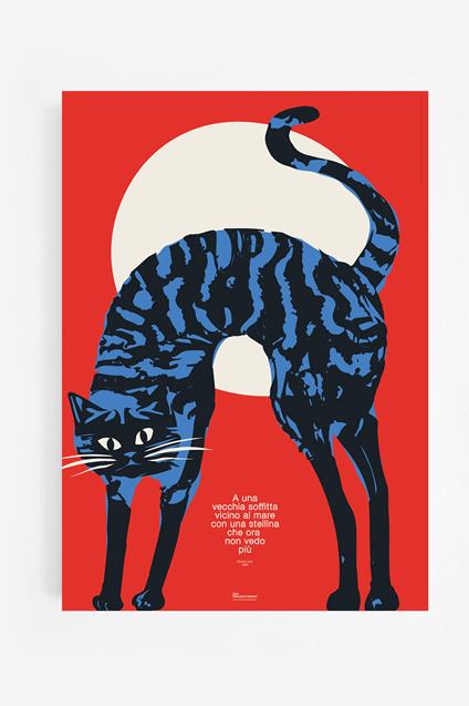 Poster. La Gatta  Gino Paoli  - 50 x 70 cm