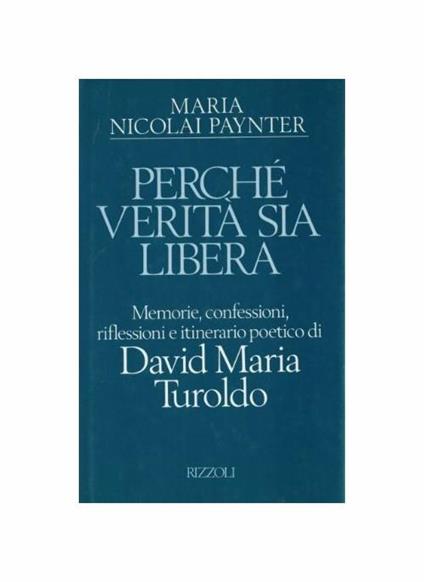 Perché verità sia libera - Maria Paynter Nicolai - copertina