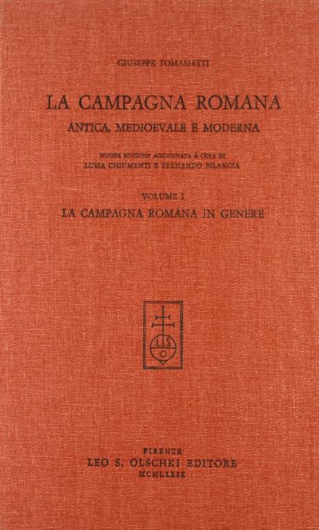 La campagna romana antica, medioevale e moderna - Giuseppe Tomassetti - copertina