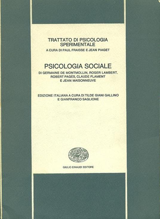 Psicologia sociale - copertina