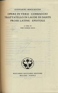 Giovanni Boccaccio. Opere in versi. Vol. 9