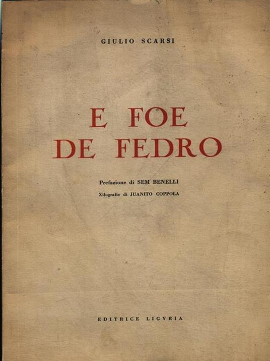 E Foe De Fedro - Giulio Scarsi - copertina