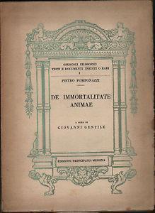 De immortalitate animae - Pietro Pomponazzi - copertina