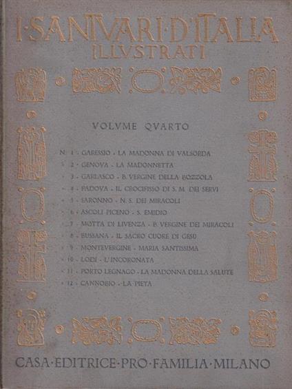 I Santuari D'Italia Illustrati - copertina