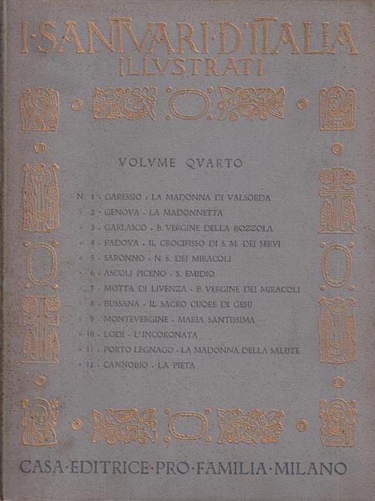 I Santuari D'Italia Illustrati - copertina