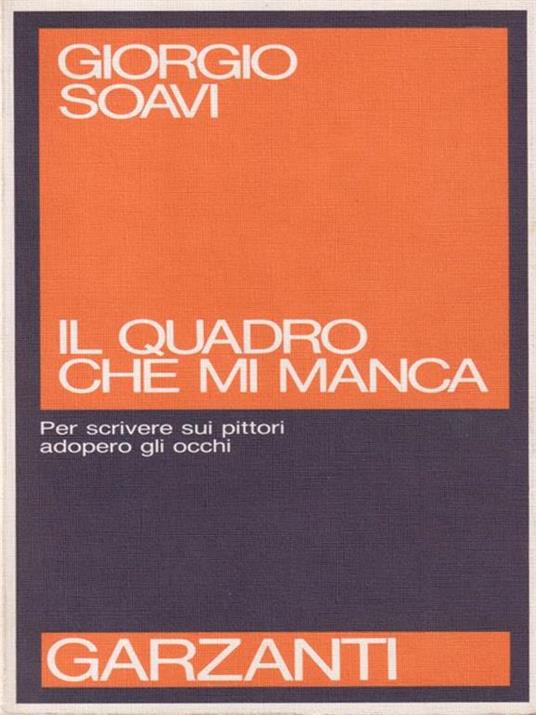 Il quadro che mi manca - Giorgio Soavi - copertina