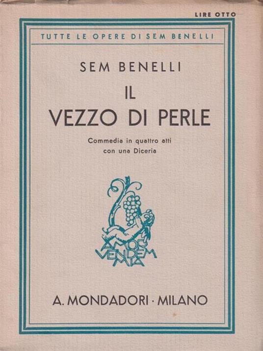 Il vezzo di perle - Sem Benelli - copertina