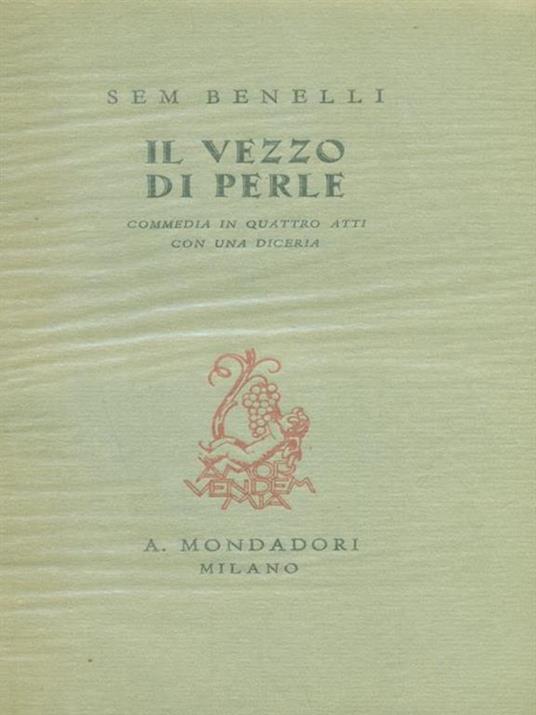 Il vezzo di perle - Sem Benelli - copertina
